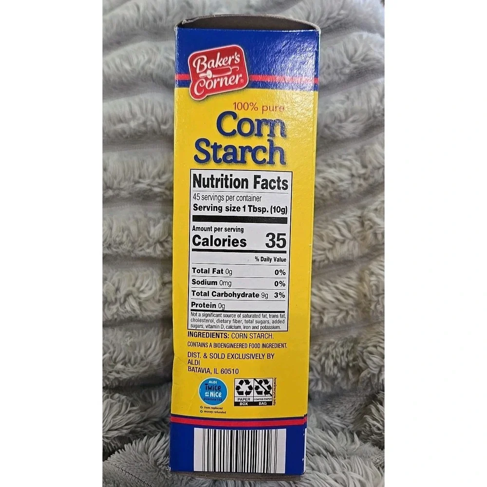 BAKER'S CORNER 100% Pure Corn Starch, 16 oz - 1 Unopened BOX